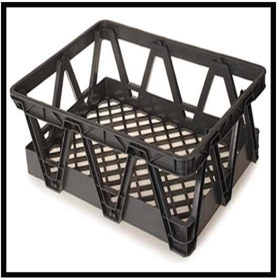 Light Freezer Nesting Crate - Vented Sides and Base