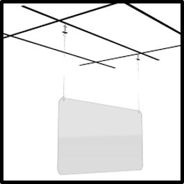 Hanging Acrylic Safety Shield - CHS0675