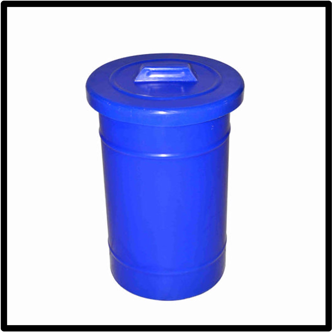 50L Round Drum With Loose Fitting Lid