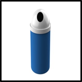 75L Round Litter Bin