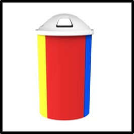 Plastic 4 Station 45L Recycle Bin